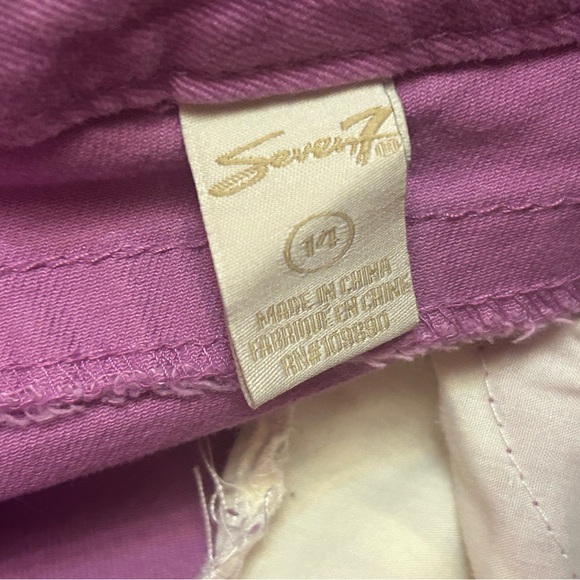 Seven7 cropped pink capri jeans size 14 - Picture 3 of 6